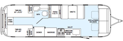 2015 Airstream Classic 30A Floor Plan