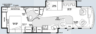 2008 Winnebago Destination 39W Floor Plan