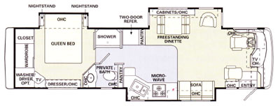 2004 Holiday Rambler Endeavor 36PST Floor Plan