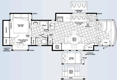 2005 Itasca Horizon 40FD Floor Plan