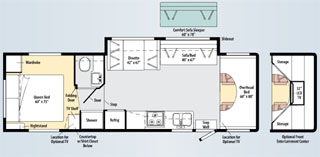 Winnebago Access & Itasca Impulse 31C Floor Plan