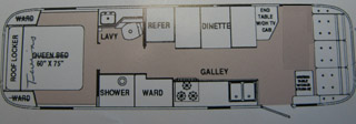 Airstream Classic Limited 30' Floor Plan