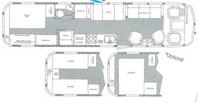 Classic 345 Airstream Floor Plan