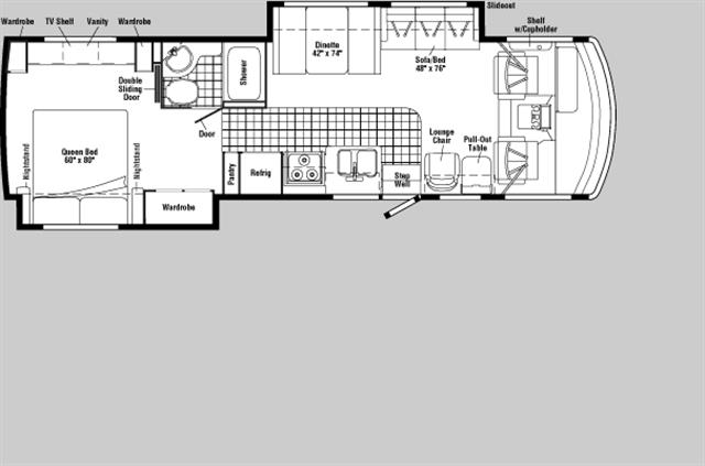 Winnebago Sightseer 35N Floor Plan