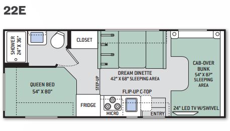 22E Thor Motor Coach Chateau Floor Plan