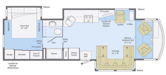 35J - Itasca Sunova Winnebago Itasca Sunova 35J Floor Plan