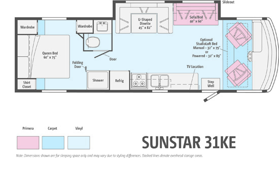 2016Sunstar 36D RV Floor Plan