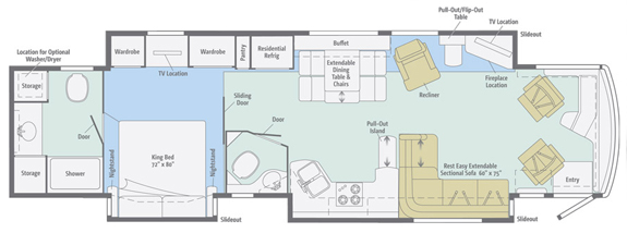 Itasca - 2012 Ellipse 42QD Floor Plan