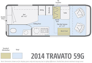 Travato Model 2014 Floorplans